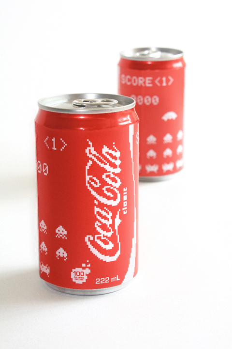 coke cola space invader