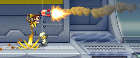 Ingame-Screenshot aus "Jetpack Joyride"